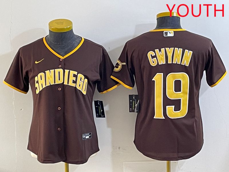 Youth San Diego Padres #19 Gwynn Brown Game 2025 Nike MLB Jersey style 8->youth mlb jersey->Youth Jersey